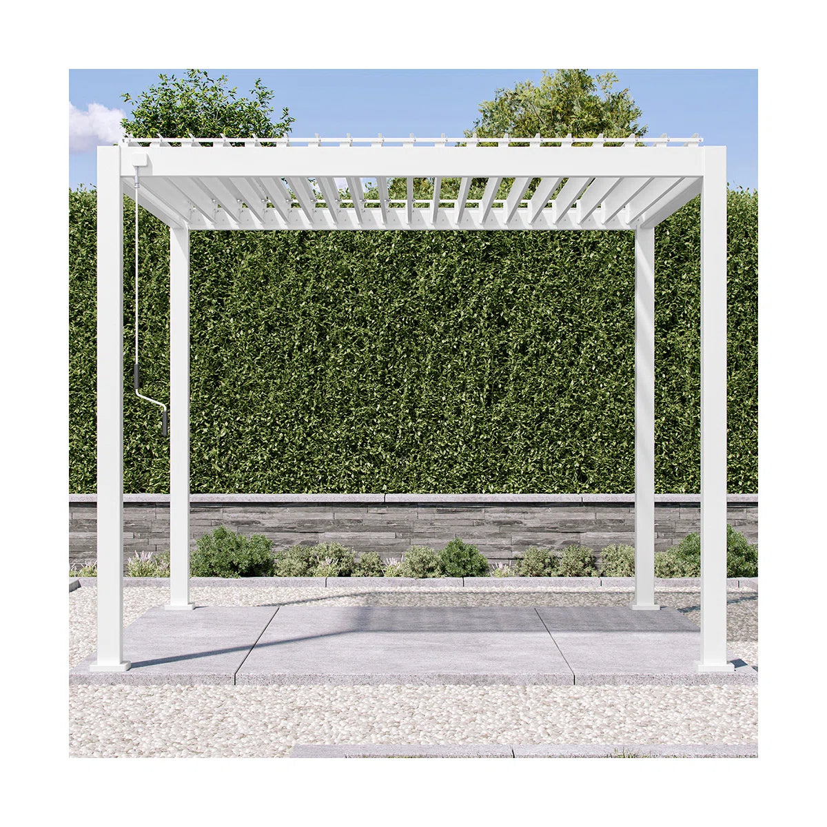 Mirador 111S Louvered Aluminum Pergola — 10 x 20 ft